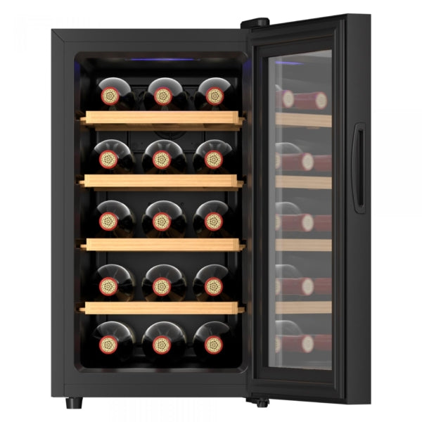 Răcitor de vinuri Samus SRV50LM15 - capacitate neta 48 l, capacitate sticle:15,  mod racire: termoelectric, panou control tactil cu afisaj electronic, temperatura interioara 11