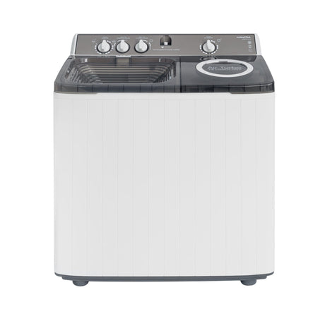 NobeLTek Masina de spalat rufe semi-automata Nobeltek, 10 kg spalare, 5 kg stoarecere, 420W spalare, 190W stoarcere, timp spalare 0-15 min, timp stoarcere 0-5 min, evacuare apa uzata: prin cadere libera, culoare corp Alb, capac Silver