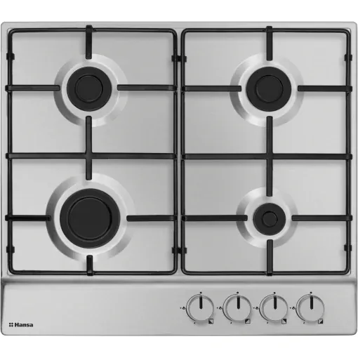 Hansa Plita pe gaz Plita pe gaz Hansa BHGI610102 | 60cm, Comenzi frontale, Gratare emailate, Inox