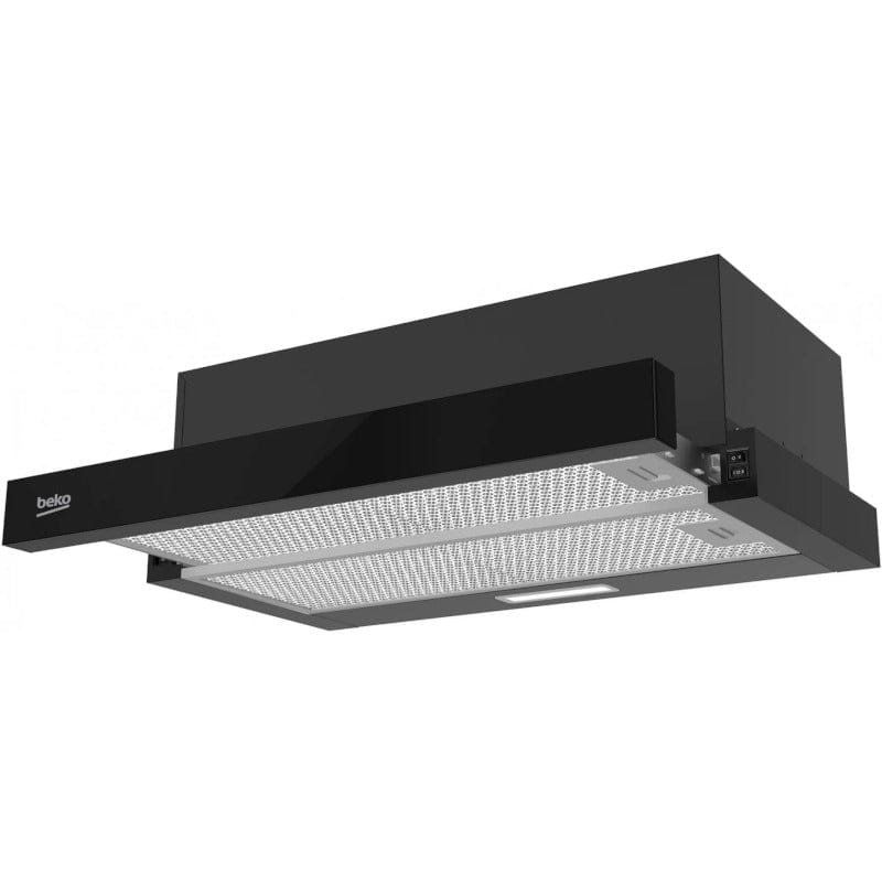 Beko Hota telescopica Hota Telescopica Beko HNT63322BH | 60cm, 320mc/h, LED, Sticla Neagra