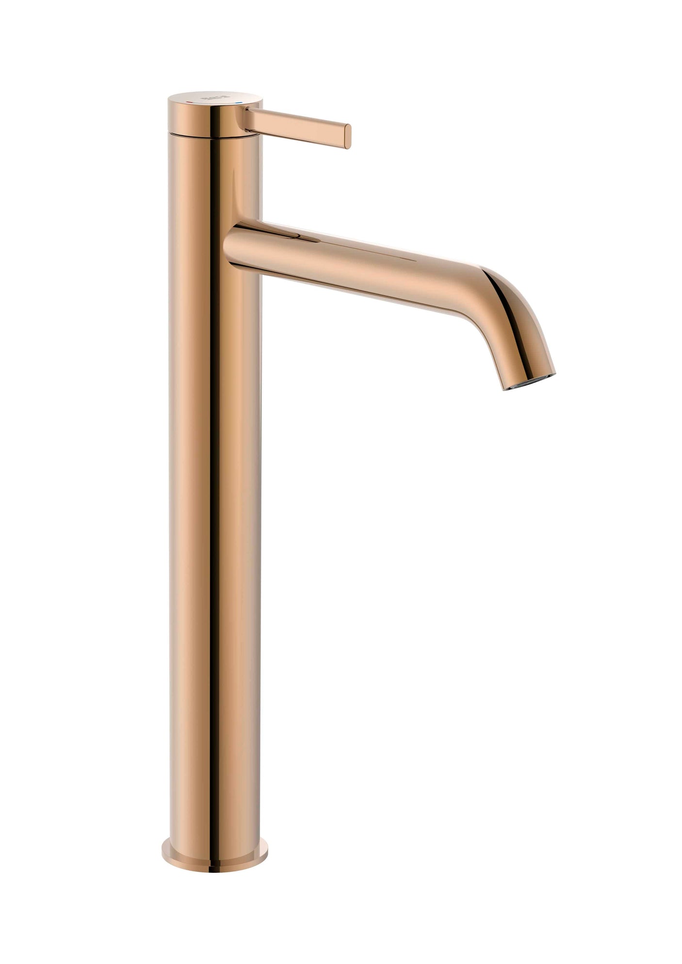 Roca Baterie lavoar Roca, Gama Ona, monocomanda, marime XL, levier metalic, cartus ceramic, set evacuare push to open, rose gold, auriu rose