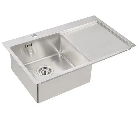 PC-Doc.ro Baterie chiuveta Pachet Chiuveta Bucatarie Alveus Quarto 30 + Baterie Tonia 1124384+1129055 | Inox, Cuva Stanga, Finisaj Periat