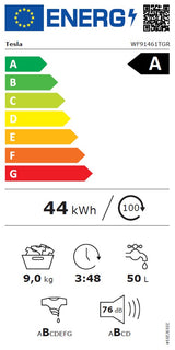 Masina de spalat rufe Tesla WF91461T | 9kg, 1400 RPM, Clasa A, Inverter, 59.5x56x85cm