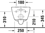 Duravit Vas wc + capac Duravit, Toil.set wm 540 mm Duravit No.1 w rimless,wd,seat&cover w.softclosure, suspendat, evacuare orizontala, cu capac (0029390000), soft close, alb