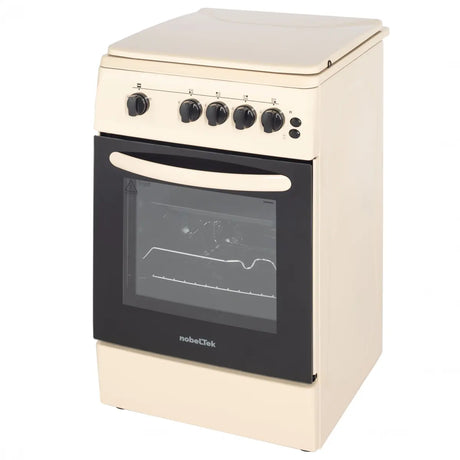 Nobeltek Aragaz Aragaz Nobeltek NLT 5603B/G1 | 50x60 cm, Gaz, Grill, Rotisor, Bej, 50x54x87cm
