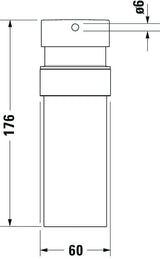 Duravit Suport cu pahar Duravit, Soap dispenser Starck T, chrome incl. white frosted glass, montare pe perete, fixare ascunsa, metal/sticla, crom