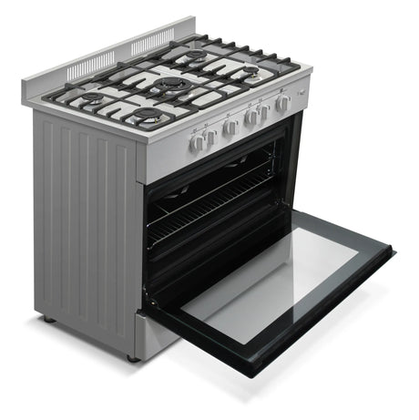 NobeLTek Cooking Aragaz Aragaz Nobeltek NLT SP6903IX/FG1 | 60x90cm, 5 Arzatoare Gaz, Cuptor Gaz 102L, Inox, 90x59.5x88cm