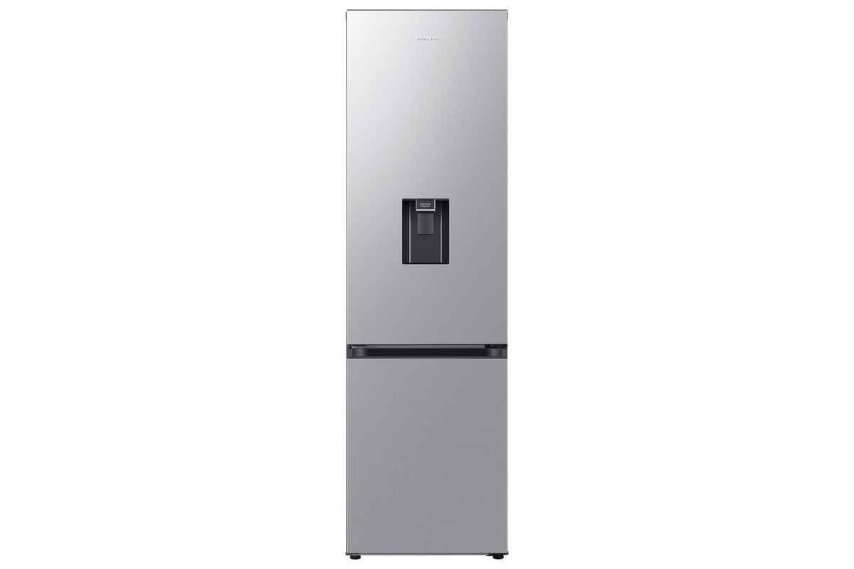 Samsung Combina frigorifica Samsung, 386 l, Clasa E, Total No Frost, Compresor Digital Inverter, All-Around Cooling, Dozator apa, Iluminare LED, Afisaj intern, WiFi, AI Energy?, H 203 cm, Inox