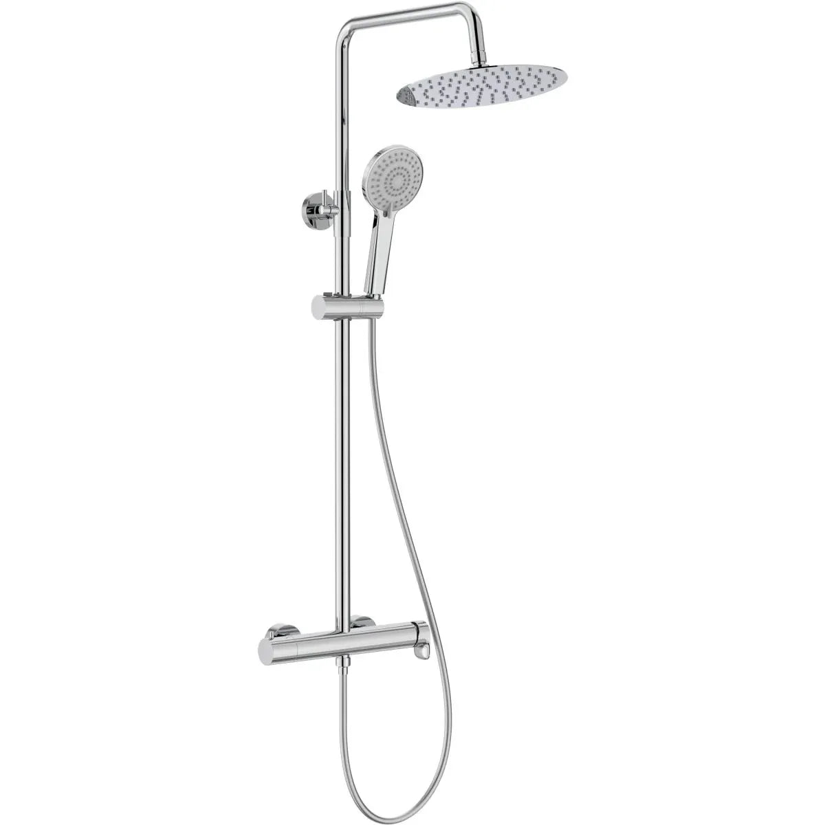 Roca Sistem de dus Roca, Gama Vega Plus, monocomanda, dus de mana, 3 jeturi, palarie dus, 250mm, crom