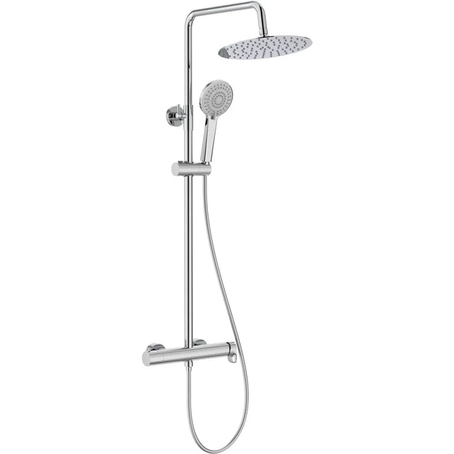 Roca Sistem de dus Roca, Gama Vega Plus, monocomanda, dus de mana, 3 jeturi, palarie dus, 250mm, crom