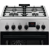 Electrolux Aragaz Electrolux, Mixt, 4 arzatoare gaz, Gratare de fonta, Cuptor electric, Timer electronic, Grill electric, Clasa A, 50cm, culoare inox