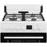ELECTROLUX Aragaz ELECTROLUX, mixt, HotAir, 4 arzatoare, Gaz + Electric, display, L 60 cm, Grill, alb