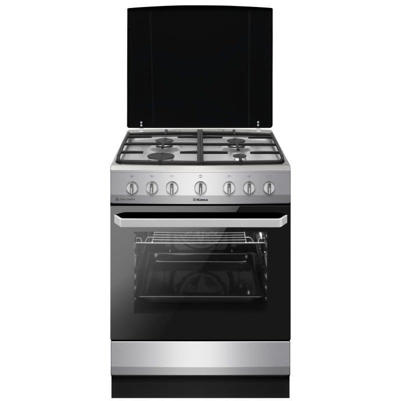 Hansa Aragaz Aragaz Hansa FCMX68129 | cuptor electric, 60 cm, 4 arzatoare, steam cleaning