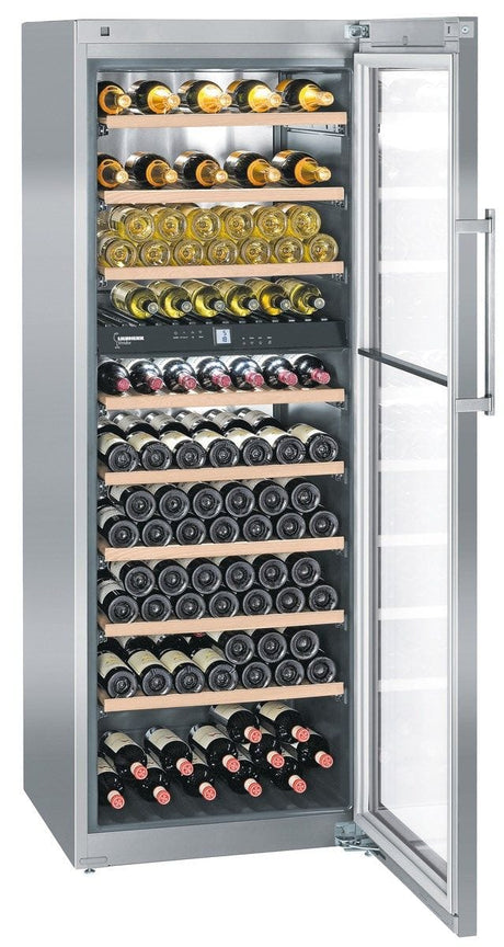 PC-Doc.ro Vitrina pentru vinuri Vitrina pentru vinuri Liebherr WTes 5972 | 211 sticle, 2 zone temperatura, 5-20°C, Negru/Inox