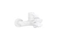 Roca Baterie cada Roca, Gama Targa, cartus ceramic, levier metalic, diverter, monocomanda, alb