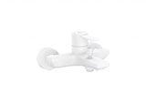 Roca Baterie cada Roca, Gama Targa, cartus ceramic, levier metalic, diverter, monocomanda, alb