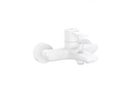 Roca Baterie cada Roca, Gama Targa, cartus ceramic, levier metalic, diverter, monocomanda, alb