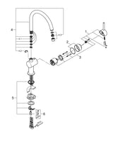 Grohe Baterie Baterie Bucatarie Grohe 32917000 | Minta, Monocomanda, Pipa Inalta, Crom
