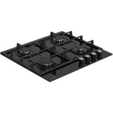 Nobeltek Plita pe gaz Plita pe gaz Nobeltek NHBG-6421BKF | 4 Arzatoare, Sticla Neagra, Gratare Fonta, Aprindere Buton