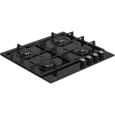 Nobeltek Plita pe gaz Plita pe gaz Nobeltek NHBG-6421BKF | 4 Arzatoare, Sticla Neagra, Gratare Fonta, Aprindere Buton