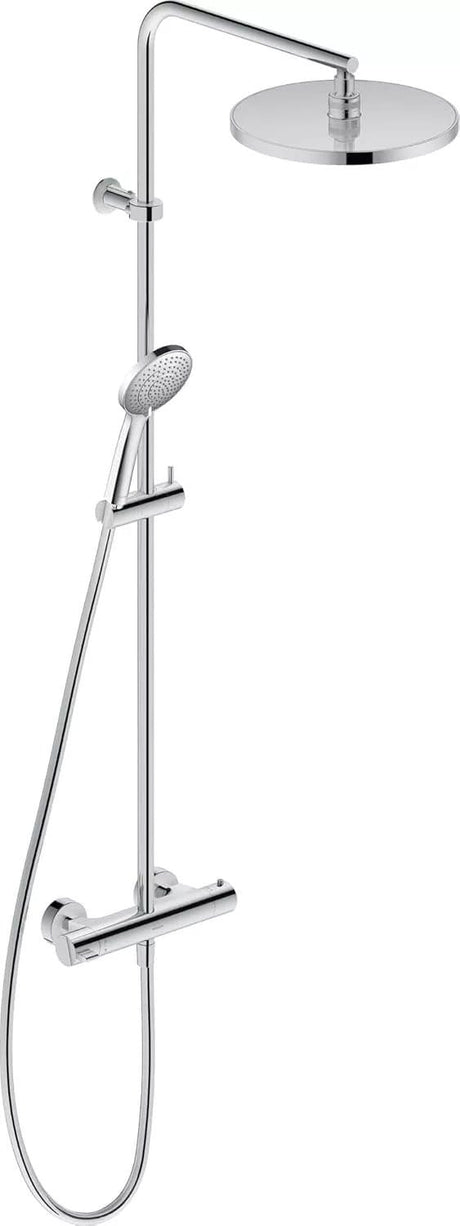 Duravit Sistem de dus Duravit, B.2 shower system with thermostatic mixer, termostat, aparenta, cartus ceramic, dus fix 250mm, crom