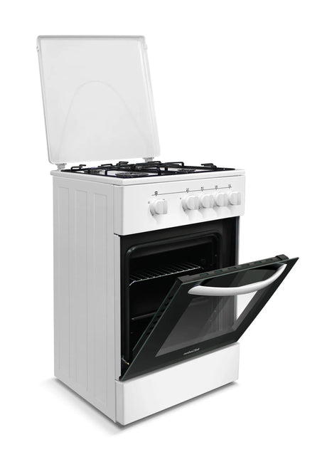 NobeLTek Cooking Aragaz Aragaz Nobeltek NLT 5551A/G1 | 50x50cm, Plita Gaz, Cuptor Gaz, GPL/GN, Alb, 50x54x87cm
