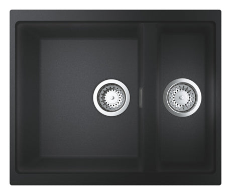 Grohe Chiuveta bucatarie Chiuveta Grohe K500 31648AP0 | 555x460mm, 2 Boluri, Granit Negru