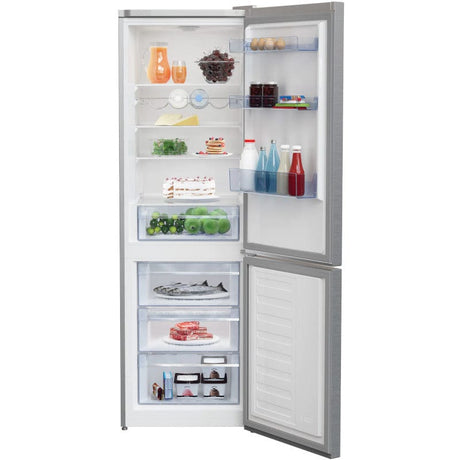 Beko Combina frigorifica Combina frigorifica Beko RCSA366K40XBN | 348L, Clasa E, LED, Metal Look, 59.5x67x185.2cm