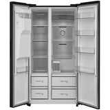 TOSHIBA Frigider Side by Side Toshiba 582 l (380+202), Clasa E, No Frost, Ice Maker 3 în 1, Wi‑Fi, Inox Negru