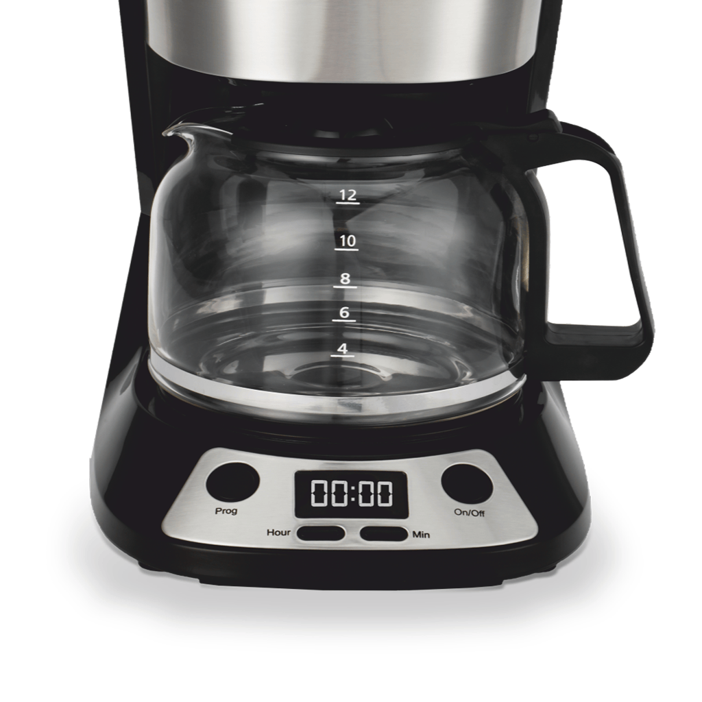 Daewoo SDA Cafetiera Cafetiera Daewoo DCM90BX | 900W, 1.5L, Display LCD, Timer, Negru/Inox