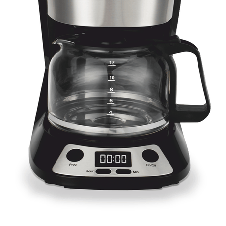 Daewoo SDA Cafetiera Cafetiera Daewoo DCM90BX | 900W, 1.5L, Display LCD, Timer, Negru/Inox