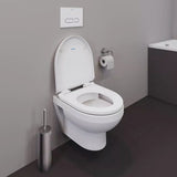 Duravit Vas wc + capac Duravit, Toilet-set WM 480mm Duravit No.1 comp.,wd,riml.,s&c w.soft closure, suspendat, evacuare orizontala, cu capac (0026190000), soft close, alb