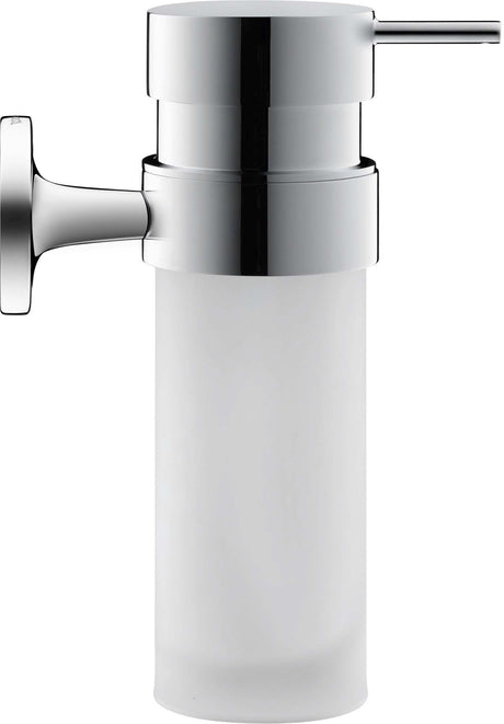 Duravit Suport cu pahar Duravit, Soap dispenser Starck T, chrome incl. white frosted glass, montare pe perete, fixare ascunsa, metal/sticla, crom