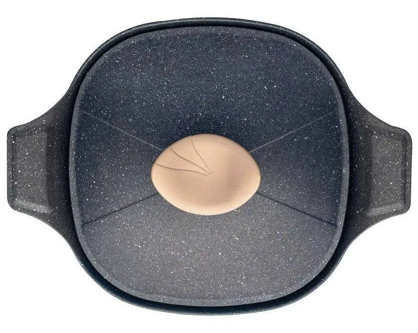 NeoKlein Neoklein Oala patrata cu capac 22cm, culoare BLACK