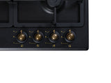 NobeLTek BI Plita pe gaz Plita pe Gaz NobeLTek BI NHBG-9744RANT | Aprindere Buton, Gratare Fonta, Design Rustic, Antracit