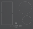 Beko Plita electrica Plita Inductie Beko HII64200FMTZG | 4 Zone, FlexInduction, Booster, Timer, 9 Niveluri
