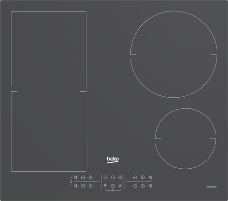 Beko Plita electrica Plita Inductie Beko HII64200FMTZG | 4 Zone, FlexInduction, Booster, Timer, 9 Niveluri