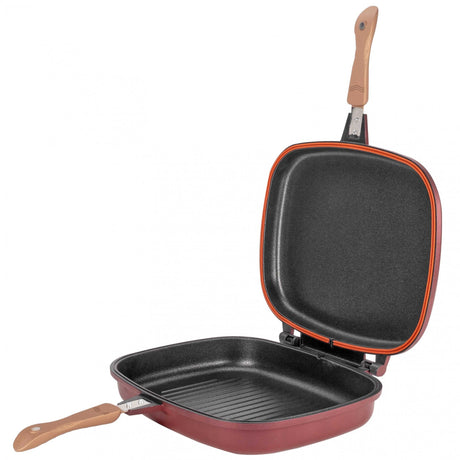 NeoKlein Accesorii bucatarie Gratar Dublu NeoKlein DGR36-Cherry | 36 cm, Culoare Cherry
