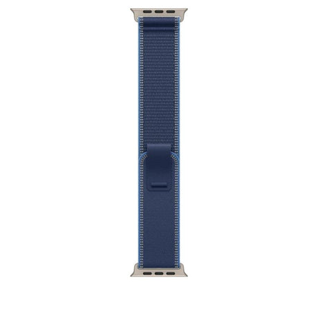 APPLE Apple Watch 49mm Blue/Bright Blue Trail Loop - M/L - Natural Titanium Finish