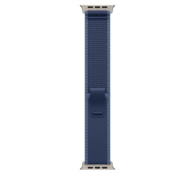 APPLE Apple Watch 49mm Blue/Bright Blue Trail Loop - M/L - Natural Titanium Finish