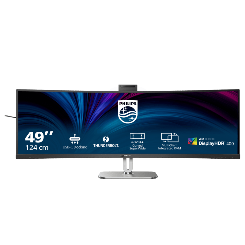 Philips Monitor Philips 48.8" 49B2U6903CH/00, Curvature: 1800R, Diagonal (inch): 48.8, Diagonal (cm): 124, Aspect ratio: 32:9, Panel: VA, Resolution: 5120x1440, Refresh Rate: 120Hz, Response time GtG: 4ms, Br