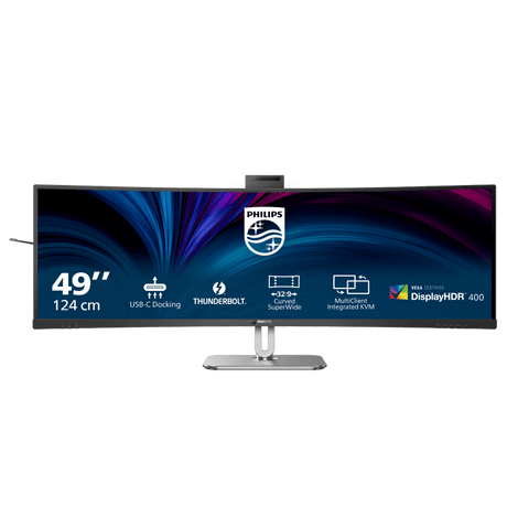 Philips Monitor Philips 48.8" 49B2U6903CH/00, Curvature: 1800R, Diagonal (inch): 48.8, Diagonal (cm): 124, Aspect ratio: 32:9, Panel: VA, Resolution: 5120x1440, Refresh Rate: 120Hz, Response time GtG: 4ms, Br