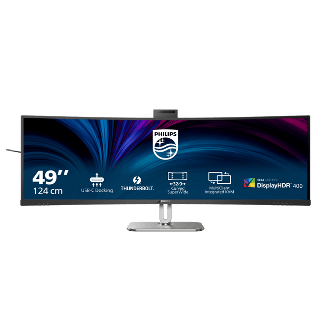 Philips Monitor Philips 48.8" 49B2U6903CH/00, Curvature: 1800R, Diagonal (inch): 48.8, Diagonal (cm): 124, Aspect ratio: 32:9, Panel: VA, Resolution: 5120x1440, Refresh Rate: 120Hz, Response time GtG: 4ms, Br