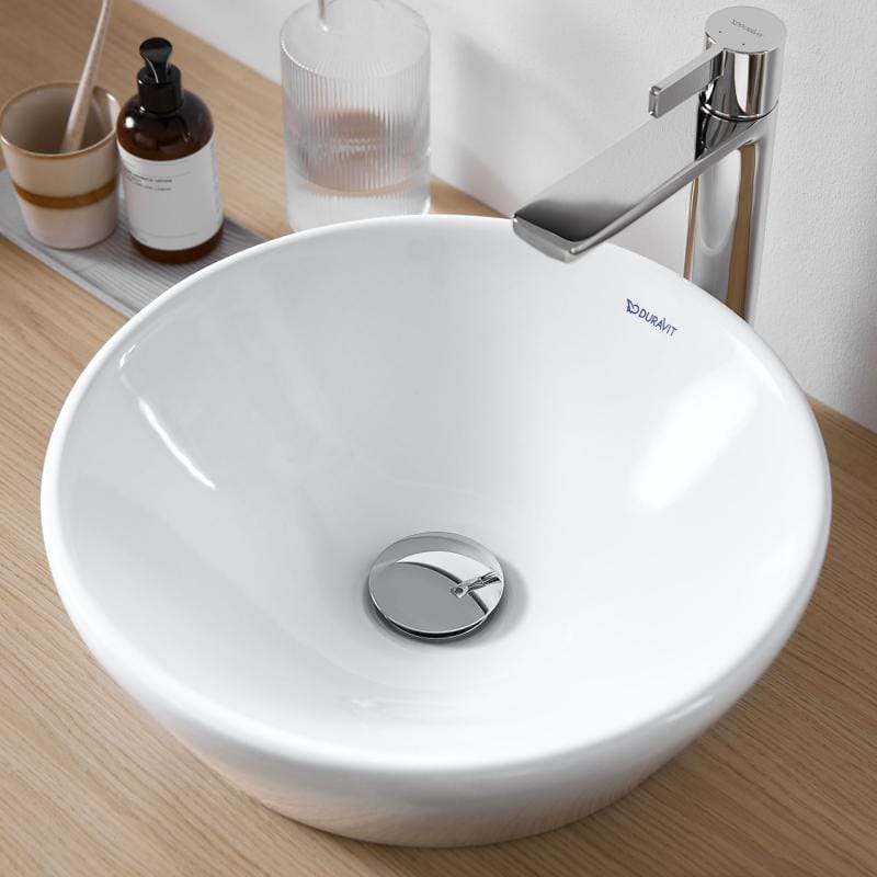 Duravit Lavoar Duravit, Washbowl 400 mm D-Neo round white,w/o.OF,w/o.TP, fix.incl., montare pe blat, o 400mm, rotund, alb