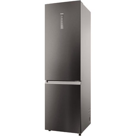 HAIER Combina frigorifica HAIER, No Frost, 406 l, H 205 cm, Clasa D, Wi-Fi, dark inox