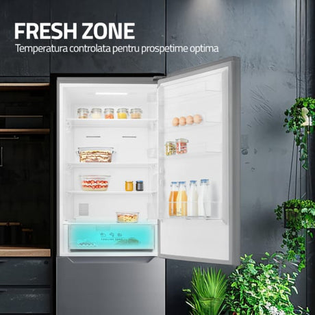 Samus Combina frigorifica Combina frigorifica Samus SCX755NFE | 450L, No Frost, Clasa E, Inox