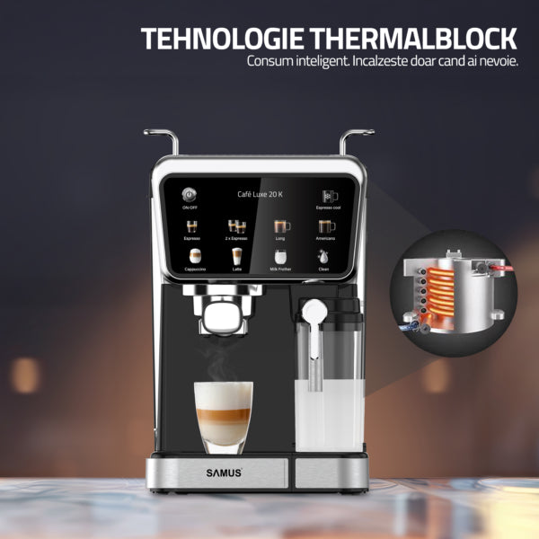 Espressor Automat Samus CAFE LUXE 20 K | 20 Bar, 1.8L, Cappuccino