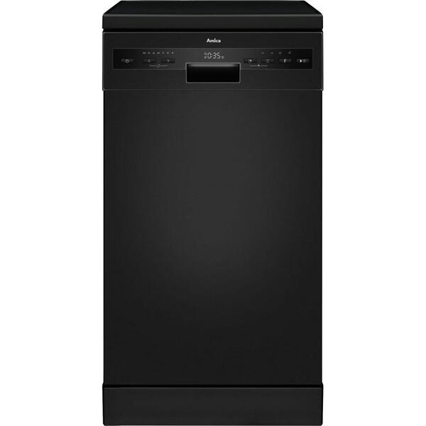 Masina de spalat vase Amica DFM46C8EOiBH | 45cm, 10 Seturi, Clasa C, Inverter, Negru