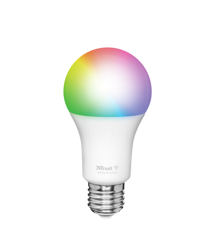 Pachet 2 becuri Trust  LED RGBCW  WiFi, E27luminozitate 806 lm, clasa energetica A+