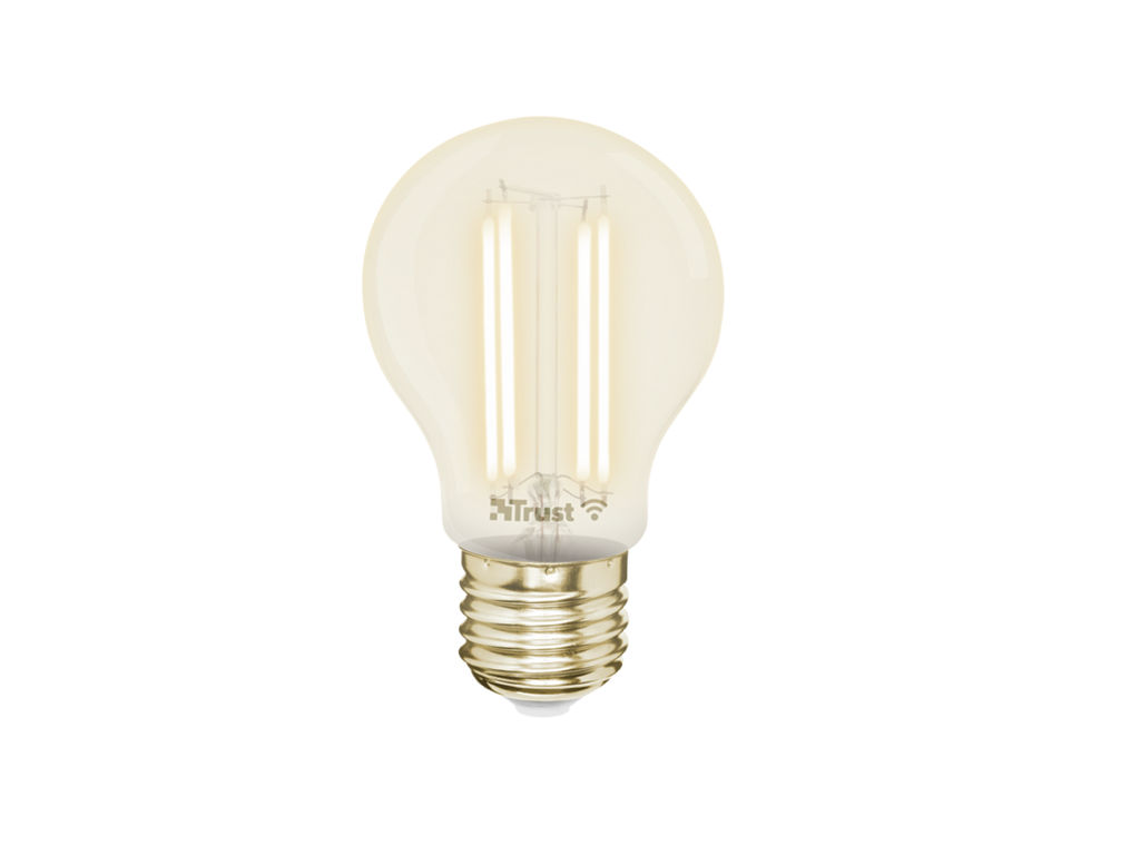 Pachet 2 becuri Trust  LED filament WiFi, E27luminozitate 470 lm, clasa energetica A+